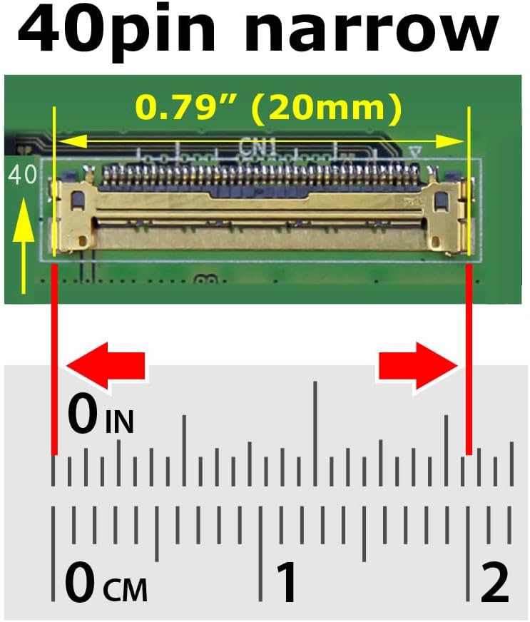 SCREENARAMA New Screen Replacement for NV156FHM-T07 V8.1 40pin Touch FHD 1920x1080 IPS LCD LED Display with Tools and Tape - Image 3
